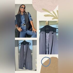 Zara Dark Blue Sleeveless Vest